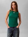 Verde Top Tip Maiou Cu Eticheta Logo  Femei
