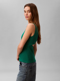Verde Top Tip Maiou Cu Eticheta Logo  Femei