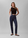 Denim Blugi Cu Croiala Mom Si Picior Drept  Femei