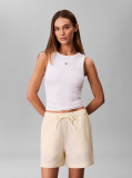 Galben Pantaloni Scurti Novelty Din Double Gauze  Femei
