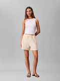 Galben Pantaloni Scurti Novelty Din Double Gauze  Femei