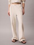 Bej Pantaloni Jogger Cu Croiala Wide Leg Si Talie Cu Banda Logo  Femei