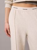 Bej Pantaloni Jogger Cu Croiala Wide Leg Si Talie Cu Banda Logo  Femei