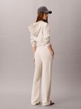 Bej Pantaloni Jogger Cu Croiala Wide Leg Si Talie Cu Banda Logo  Femei
