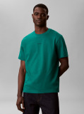 Verde Tricou Slim Din Piqué Elastic Cu Maneca Scurta  Barbati