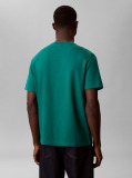 Verde Tricou Slim Din Piqué Elastic Cu Maneca Scurta  Barbati