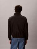 Negru Geaca Windbreaker Cu Fermoar Si Guler Inalt  Barbati