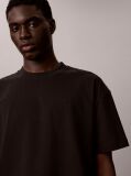 Negru Tricou Oversized Cu Logo Embosat  Barbati