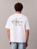 Alb Tricou Oversized Cu Logo Embosat  Barbati