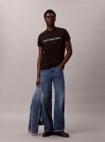 Negru Tricou Cu Logo Linear  Barbati