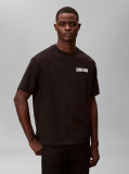Negru Tricou Gros Cu Logo Din Jersey  Barbati