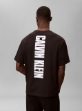 Negru Tricou Gros Cu Logo Din Jersey  Barbati