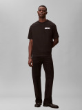 Negru Tricou Gros Cu Logo Din Jersey  Barbati