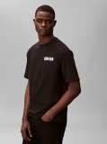 Negru Tricou Gros Cu Logo Din Jersey  Barbati
