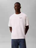 Alb Tricou Cu Logo Pe Spate  Barbati