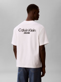 Alb Tricou Cu Logo Pe Spate  Barbati