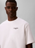 Alb Tricou Cu Logo Pe Spate  Barbati