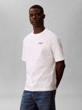 Alb Tricou Cu Logo Pe Spate  Barbati