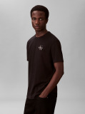 Negru Tricou Cu Logo Si Croiala Clasica   Barbati