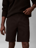 Negru Pantaloni Scurti Chino Drepti  Barbati