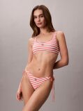 Portocaliu Slip De Baie Cu Snururi Laterale - CK Monogram  Femei