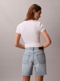 Denim Pantaloni Scurti Din Denim Cu Aspect Spalat  Femei