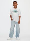 Alb Tricou Cu Logo  Baieti