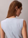 Albastru Top Tip Maiou Cu Patch Logo Si Structura Ripstop  Femei