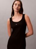 Negru Rochie Mini Fara Maneci Cu Structura Ripata  Femei