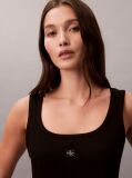 Negru Rochie Mini Fara Maneci Cu Structura Ripata  Femei
