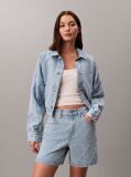 Denim Pantaloni Scurti Din Denim Needle-Punch  Femei