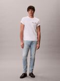 Denim Blugi Cu Croiala Slim Tapered Si Aspect Marbled  Barbati