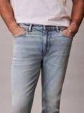 Denim Blugi Cu Croiala Slim Tapered Si Aspect Marbled  Barbati