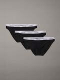Negru Set 3 Slipuri Tip Bikini Cu Talie Joasa  Femei