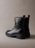 Negru CK Bold – Ghete Cu Fermoar Din Piele LucioasaCK Bold – Botine Cu Fermoar Din Piele Lucioasa  Femei