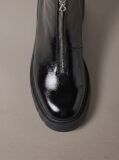Negru CK Bold – Ghete Cu Fermoar Din Piele LucioasaCK Bold – Botine Cu Fermoar Din Piele Lucioasa  Femei