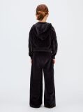 Negru Pantaloni Jogger Din Catifea Cu Croiala Larga  Fete
