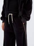 Negru Pantaloni Jogger Din Catifea Cu Croiala Larga  Fete