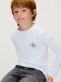 Alb Tricou Pentru Copii Cu Maneca Lunga  Copii Unisex