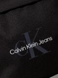 Black Logo Flat Crossbody Bag  Men