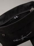 Black Logo Flat Crossbody Bag  Men