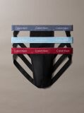 Negru Set 3 Perechi Jock Straps - Icon Cotton Stretch  Barbati