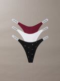 Multi Set De 3 Perechi De Chiloti Tanga Cu Talie In V - Icon Logo  Femei