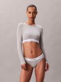 Gri Bralette Tip Tricou Cu Maneci Lungi  - Icon Cotton Modal  Femei