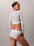 Gri Bralette Tip Tricou Cu Maneci Lungi  - Icon Cotton Modal  Femei