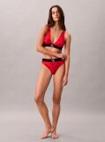 Rosu Sutien Bralette Triunghi - Monograma Grafica Din Microfibra  Femei