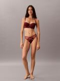 Rosu Chiloti Tanga - CK Black Floral Lace  Femei