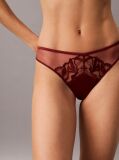 Rosu Chiloti Tanga - CK Black Floral Lace  Femei
