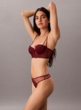 Rosu Chiloti Tanga - CK Black Floral Lace  Femei