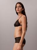 Black Unlined Triangle Bra - Emblem Mesh  Women